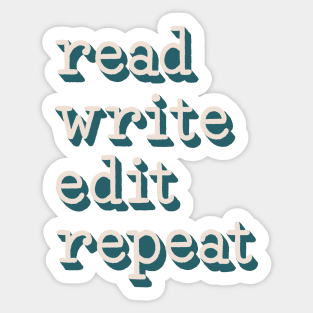 read write edit repeat (light) Sticker